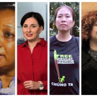 Amal Khalifa Idris Habbani, Ansatasuya Stanko, Nguyen Ngoc Nhu Quynh y Mely Reyes.-AGENCIAS