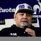 Diego Armando Maradona sigue al frente de Gimnasia y Esgrima La Plata.-EUROPA PRESS