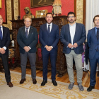 Foto de familia de la presentación de la final de la Supercopa de España.-E. M.