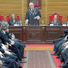 El presidente del TSJ de Castilla y León, José Luis Concepción, en un momento de su discurso en la inauguración del año judicial en la Comunidad.-ISRAEL L. MURILLO