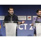 Cuixart y Sànchez, durante la rueda de prensa celebrada en el IPBC.-EFE