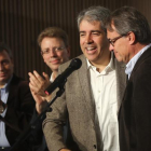 Francesc Homs y Artur Mas, en el acto de la candidatura Democràcia i Llibertat, en Barcelona.-DANNY CAMINAL