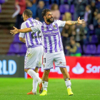 Verde celebra el gol anotado en el partido de ida contra el Espanyol.-PABLO REQUEJO