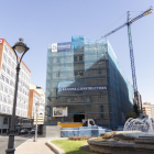Los trabajos continúan en la antigua sede de Hacienda de la plaza Madrid con la estimación de abrir el próximo año.- PHOTOGENIC
