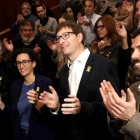 Marta Rovira, Roger Torrent, Carles Mundó y Joan Tardà, en Blanes.-PERIODICO (ACN / RAFA GARRIDO)