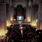 Aspecto que mostraba la Catedral de Valladolid iluminada por las velas en la edición del pasado año.-EL MUNDO