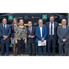 Florencio Carrera (director de La 8 Valladolid), Jesús Julio Carnero (presidente de laDiputación), Ángela de Miguel (presidenta de la CVE), Victoria Seco (Consejería de Fomento), Pablo Trillo (delegado territorial), Manuel Saravia (concejal de Urbanismo)-