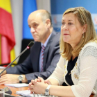 La consejera de Economía, Pilar del Olmo, comparece en rueda de prensa de presentación de la contabilidad regional.-Ical