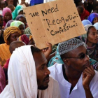 Solicitantes de asilo sudaneses alojados en un campo de refugiados en Níger tras haber cruzado a pie el desierto del Sáhara huyendo de Libia.-ESMA CAKIR
