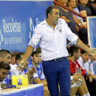 David Pisonero, durante el partido contra el FCBarcelona.-J. M. LOSTAU