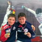 Álex Ballestetos y Guille Frutos con las medallas de oro y bronce.-EM
