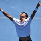 Chung explota de alegría en Melbourne-SAEED KHAN (AFP)