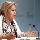 La vicepresidenta y portavoz del Gobierno regional, Rosa Valdeón, informa del contenido del Consejo de Gobierno-ICAL