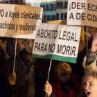Protesta en Madrid contra la contrarreforma del aborto, el 20 de diciembre.-Foto: AFP / JAVIER SORIANO