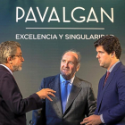 Pablo Álvarez, en el centro, junto a Juan Carlos Álvarez Esteban (derecha) y Miguel Maldonado (izquierda).-ICAL