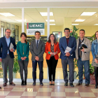 Íñigo Torres, Víctor Alonso, Cristina Gómez, Alfonso Lahuerta, Imelda Rodríguez, Alberto Bustos, Guillermo Velasco e Inmaculada Toledano, ayer en la UEMC.-E. M.