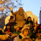 El rey Melchor durante la Cabalgata de Reyes en Valladolid-ICAL