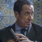Eduardo Zaplana, el mes de enero, en Valencia.-MIGUEL LORENZO