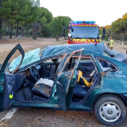 Accidente de tráfico en la carretera VP-9003, entre Puente Duero y Valdestillas, en el que una persona resultó herida.-ICAL