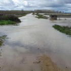 Tierras inundadas por las lluvias en la localidad zamorana de Santa Colomba-ICAL