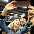 Kate Upton y Justin Verlander celebran el triunfo de los Houston Astros en las Series Mundiales de béisbol.-AFP / EZRA SHAW