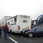 Accidente por alcance de varios vehículos en la AP-1 a la altura de la localidad burgalesa de Briviesca-ICAL