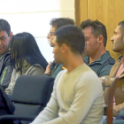 Manuel Martínez, Vicenta Panduro, Pablo Azcona y Adrián Blanco en un momento del juicio celebrado en enero.-ICAL