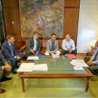 Carriedo, Aparicio, Andrés, Temprano y Herrera, en una reunión del Consejo en 2017.-ICAL