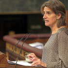 La ministra de Transición Ecológica, Teresa Ribera, durante su intervención en el Congreso de los diputados.-ICAL