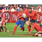 Un jugador de la selección española de Seven durante un partido.-FERUGBY