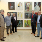 Álvaro José Delgado, Julio del Valle, Tomás Paredes, Víctor Alonso y Adolfo Alonso Ares ayer en el Palacio Pimentel de Valladolid.-J.M. Lostau
