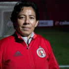 Marbella Ibarra, con el uniforme de los Xolos de Tijuana-