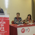 Tudanca, ayer en el congreso provincial extraordinario de UGT Burgos.-ICAL