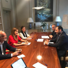 Los socialistas burgaleses se entrevistaron ayer en Madrid con el ministro de Fomento y el secretario de Infraestucturas.-ECB