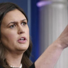 Sarah Huckabee Sanders.-PABLO MARTÍNEZ MONSIVAIS