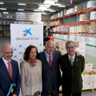 Fernando Lores, Lourdes Álvarez y Jesús Mediavilla presentan el balance de datos de los cursos formativos del Banco de Alimentos.-ICAL
