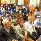 Algunos de los voluntarios que asistieron ayer al Ayuntamiento.-E.M.
