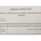 Factura de Agora Voting a Podemos por la formación de autoridad en sistemas de votación.-