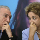 Michel Temer y Dilma Rousseff, en una imagen de agosto pasado.-EFE / FERNANDO BIZERRA JR.