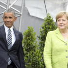 Obama y Merkel, en Berlín.-EFE / CLEMENS BILAN