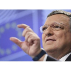 Durao Barroso, durante una rueda de prensa en Bruselas, en el 2014.-