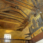 Artesonado mudéjar de la iglesia de Santa María de Fuentes de Nava (Palencia) tras la obras de restauración. - E. M.