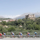 Los ciclistas de la Vuelta al inicio de la novena etapa.-LA VUELTA / PHOTOGOMEZ SPORT