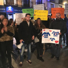 Concentración de apoyo a los futbolistas acusados de agresión sexual.-L.V.