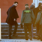Roger Torrent, a su llegada a la cárcel de Estremera.-JUAN MANUEL PRATS