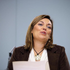 La consejera de Agricultura y Ganadería y portavoz de la Junta de Castilla y León, Milagros Marcos, comparece en rueda de prensa posterior al Consejo de Gobierno.-ICAL