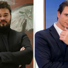 El diputado de ERC Gabriel Rufián y el presentador de radio y televisión Javier Cárdenas.-