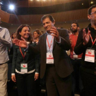 Javier Fernández y otros dirigentes del PSOE en el foro de presentación de la ponencia política.-JUAN MANUEL PRATS