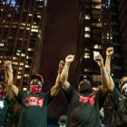 Tercera noche de protestas en Charlotte (EEUU).-AFP