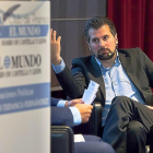 El secretario general del PSOE en Castilla y León, Luis Tudanca, durante el Club de Prensa.-PABLO REQUEJO